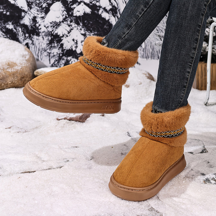 Cozy & Comfortable Warm Fleece-Lined Ankle Boots - Flossy Mom