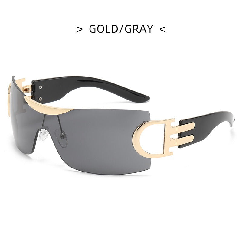 Minimalist High Level Frameless Metal Women Sunglasses