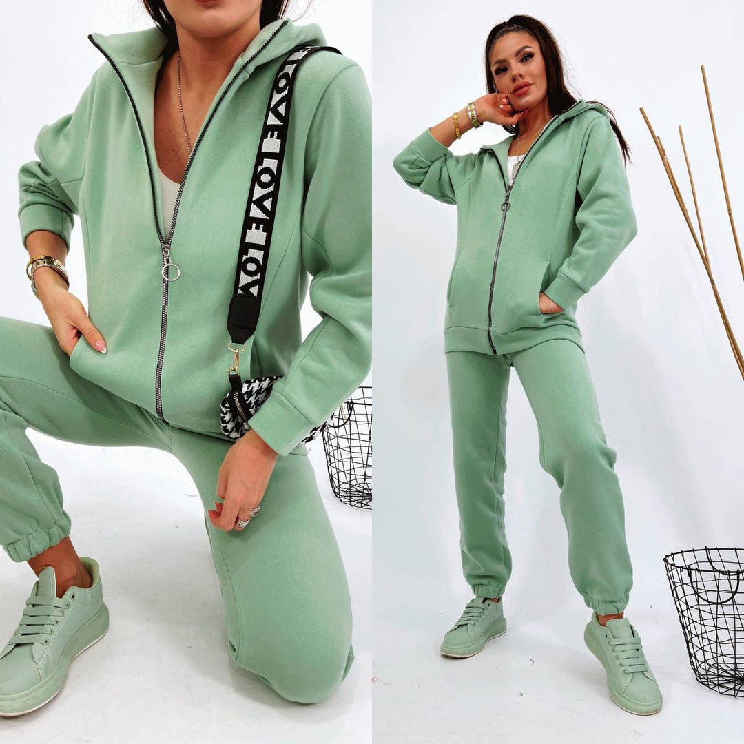 Soft Solid Color Hoodie & Pants Set – Street Cool - Flossy Mom