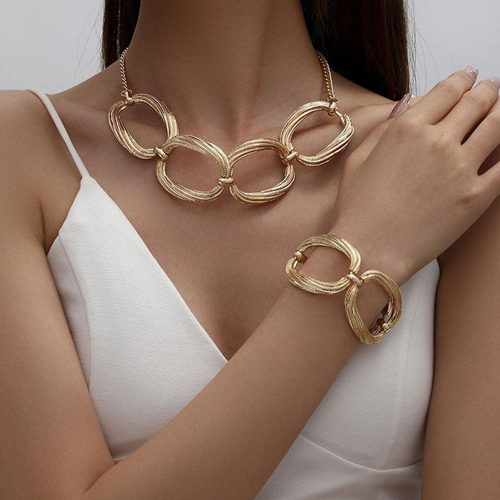 Creative Hollow Set - Creative Necklace & Bracelet - Flossy Mom