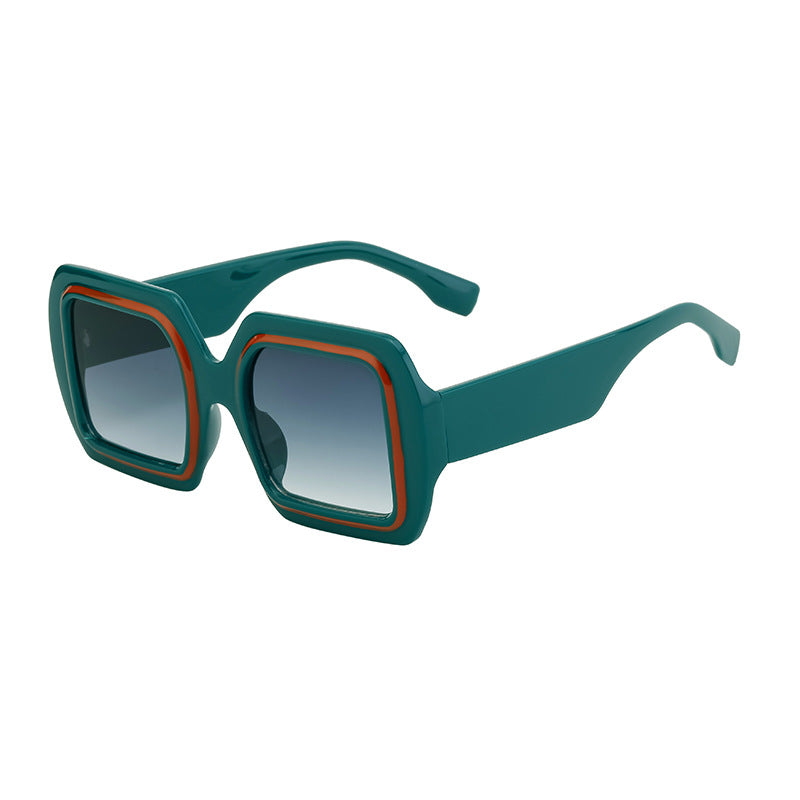 Y2K Street Baddie Oversize Two-Tone Square Sunglasses