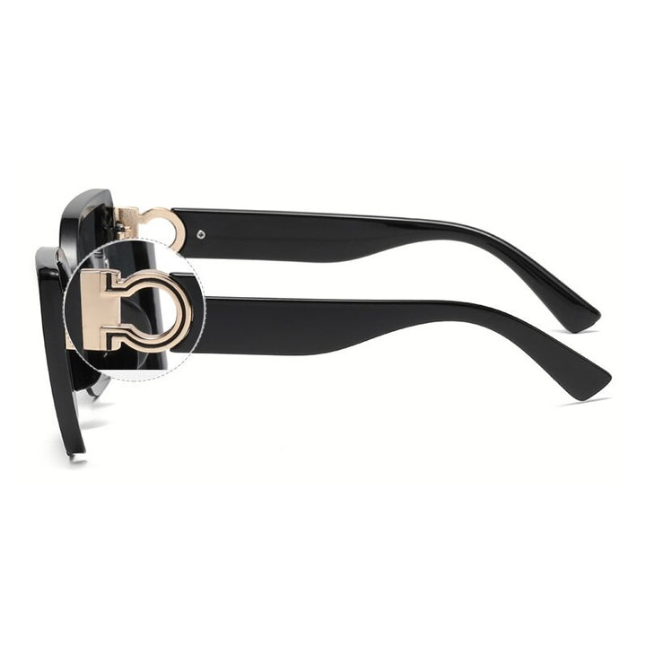 Timeless Semi Rimless Cat Eye Sunglasses For Ladies