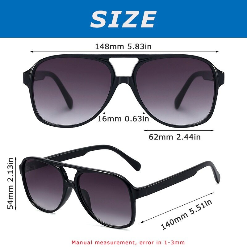 Oversize Anti-Glare Pilot Women's Sunglasses