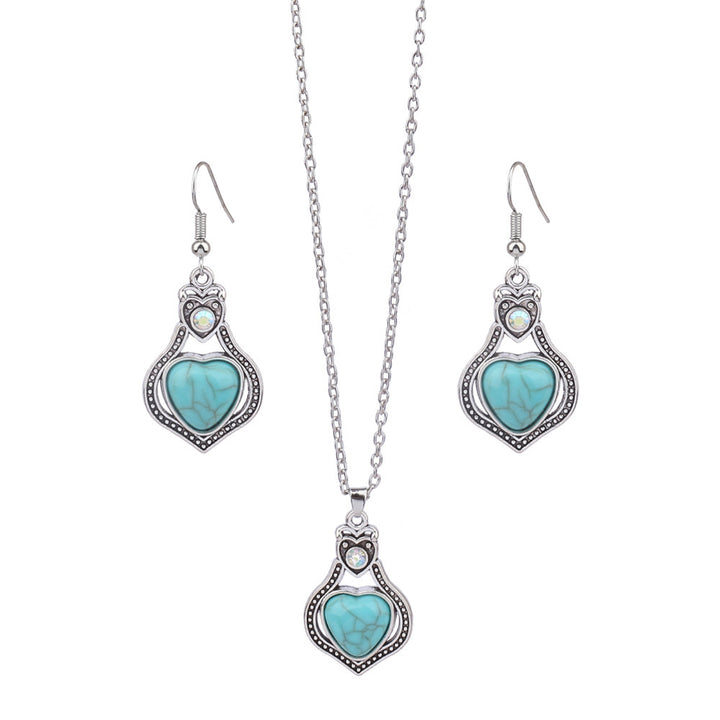 Blue Pendant Jewelry Set  - Timeless Elegance - Flossy Mom