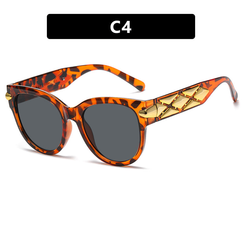 Sleek Modern Sunglasses 💋 Metal Cat Eye Frame - Flossy Mom