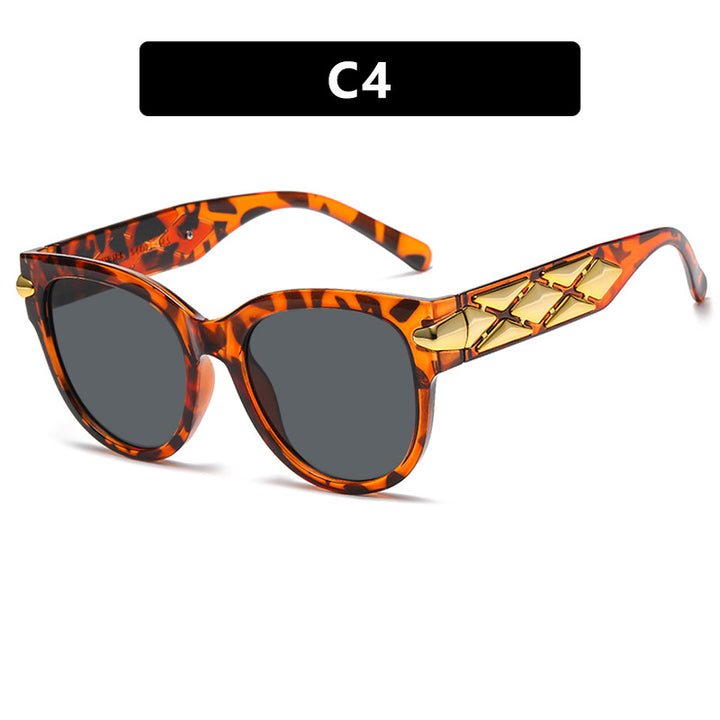 Sleek Modern Sunglasses 💋 Metal Cat Eye Frame - Flossy Mom