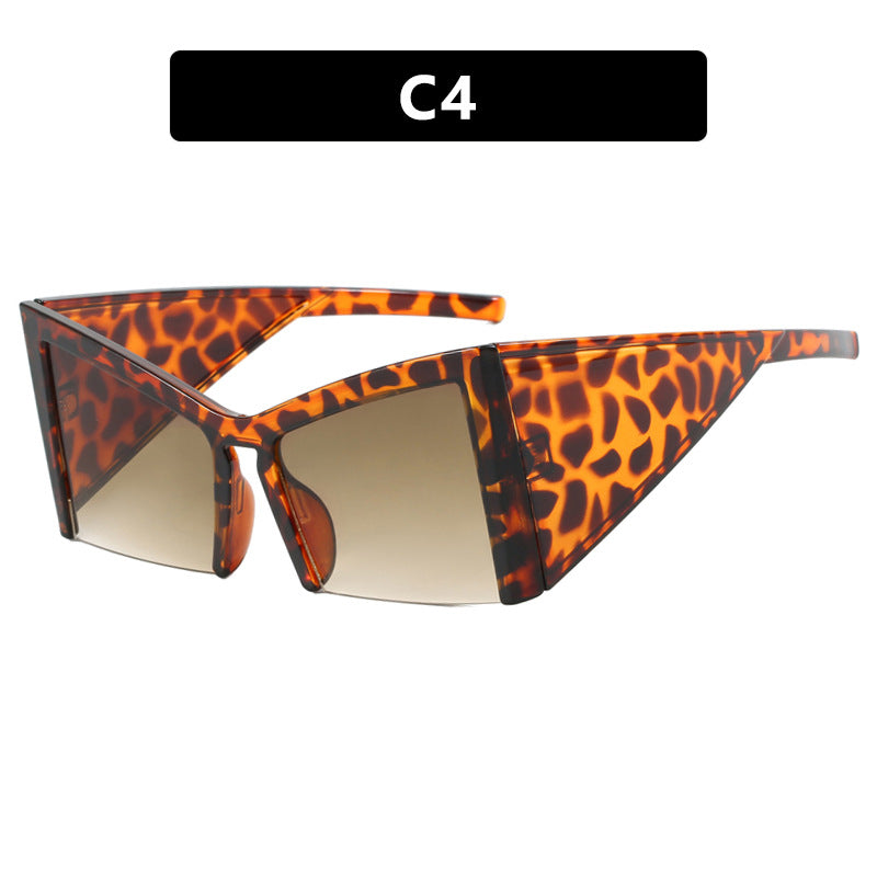 Modern Y2K Muse Oversized Half Concave Sunglasses - Flossy Mom