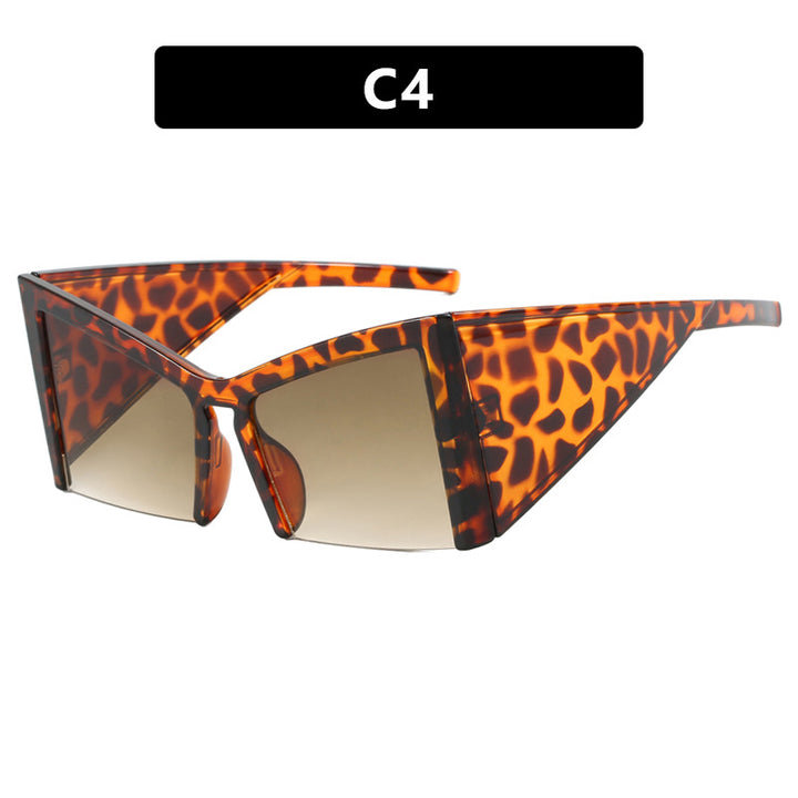 Modern Y2K Muse Oversized Half Concave Sunglasses - Flossy Mom