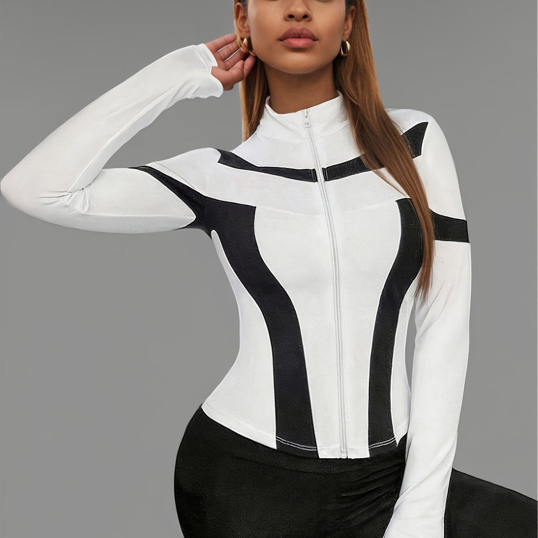 Sporty Zip Hoodie Jackets- Stretchy &amp; Fierce Fit - Flossy Mom