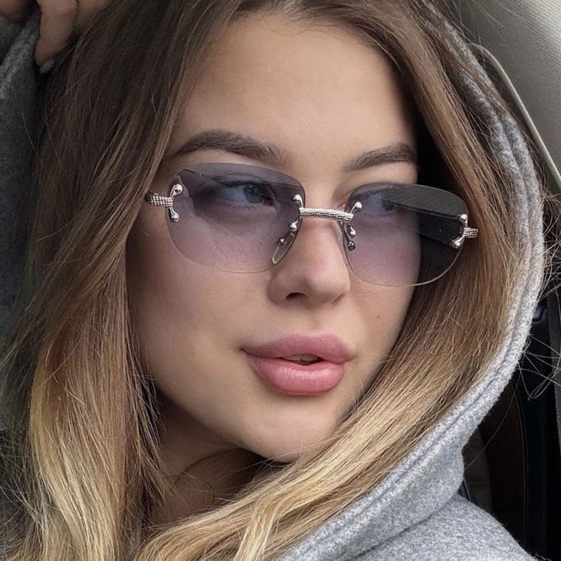 High-End Sunglasses 💃 Frameless Oval Frame - Flossy Mom