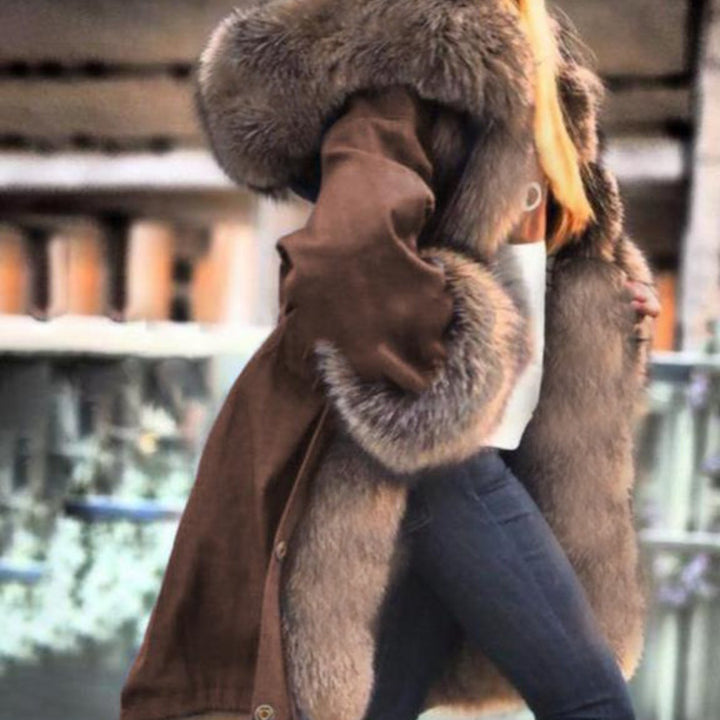 Glam Faux Fur Collar & Hood Winter Coats ✨ Soft & Stylish - Flossy Mom