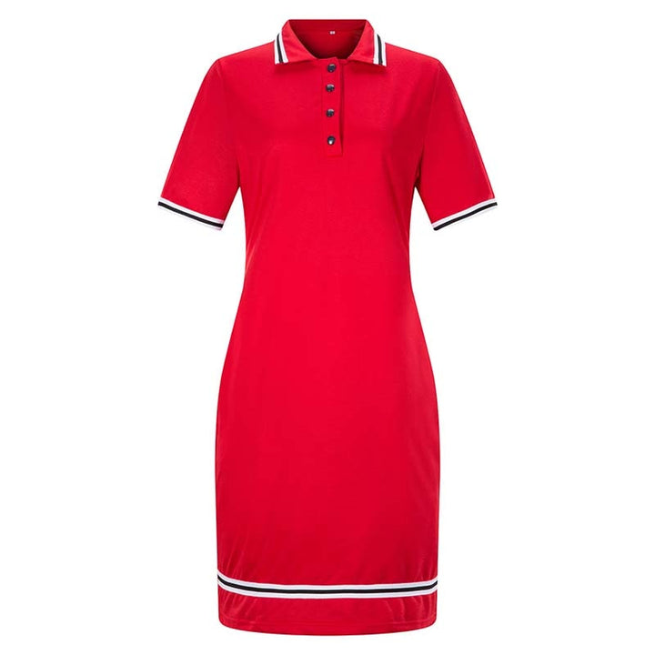 Trendy Oversized Plus Size Curvy Polo Mini Dresses with Stripes