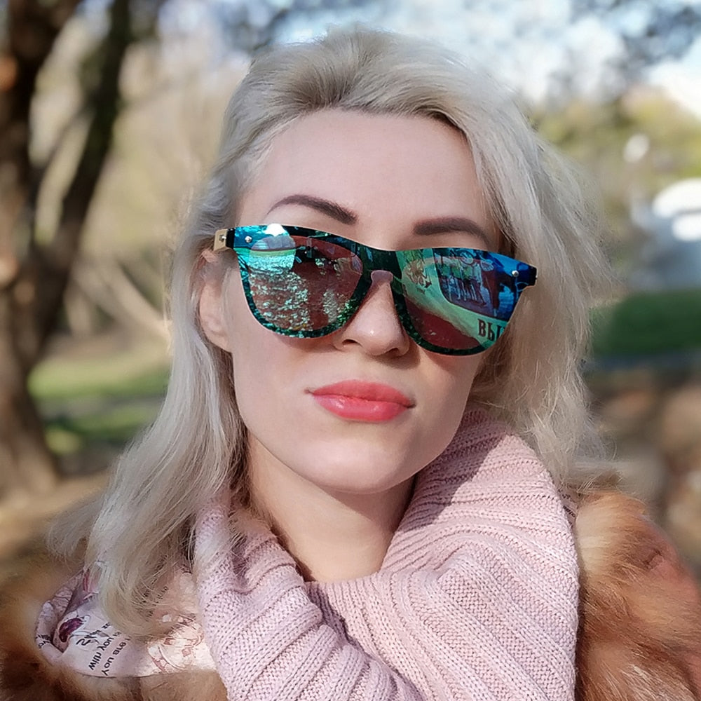 Vintage Wooden Sunglasses 🌿 Stylish Cat Eye Frame - Flossy Mom
