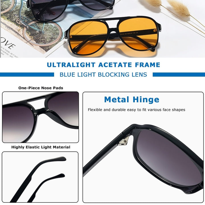 Oversize Anti-Glare Pilot Women's Sunglasses