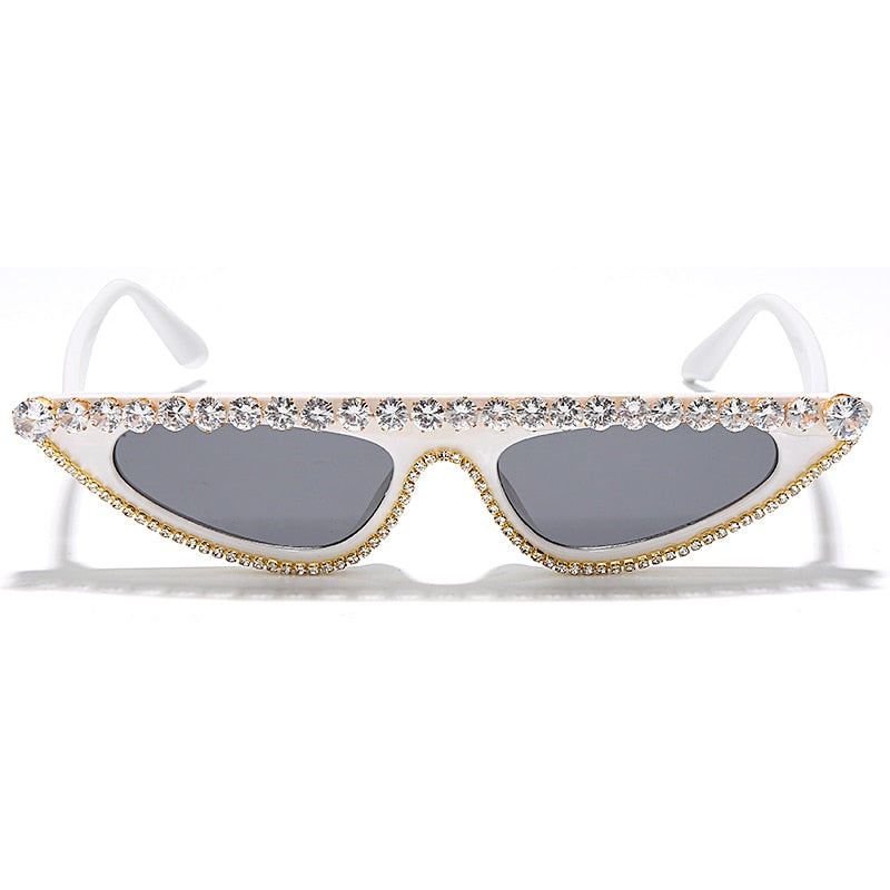 Retro Diamond Rhinestone Traiangle Sunglasses - Flossy Mom