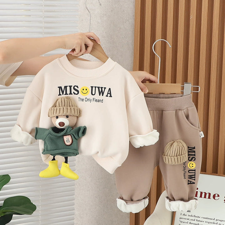 Adorable Cotton Fluffy Anime Bear Long sleeves Shirt and Pants Gen U Us Products