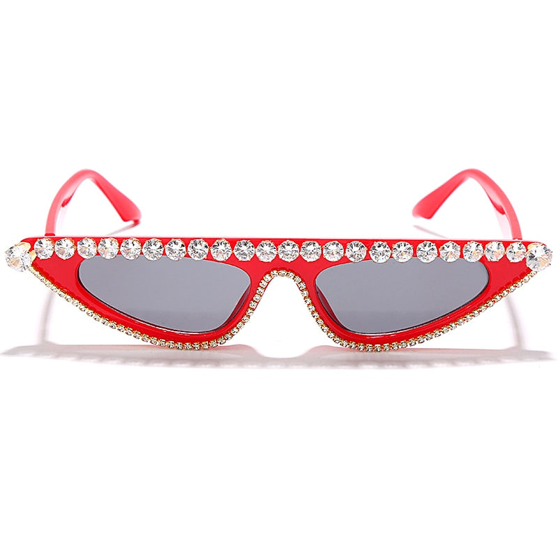 Retro Diamond Rhinestone Traiangle Sunglasses - Flossy Mom