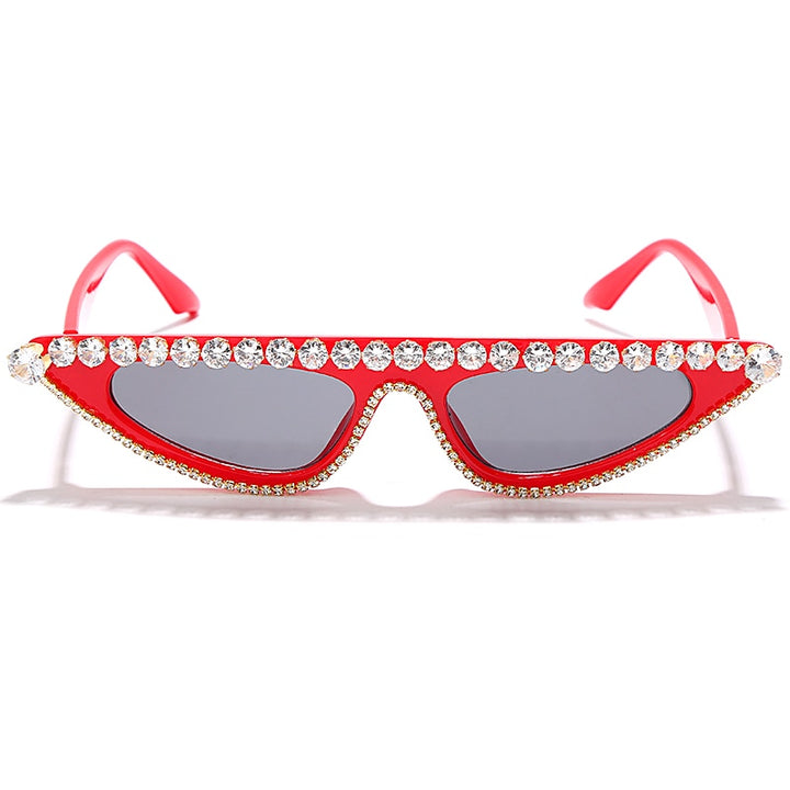 Retro Diamond Rhinestone Traiangle Sunglasses - Flossy Mom