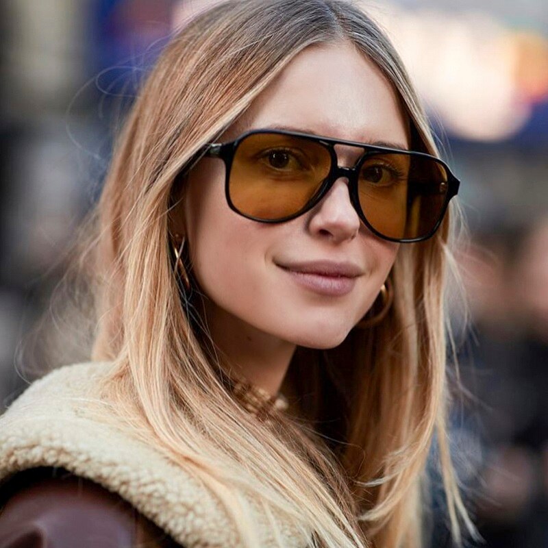 Oversize Anti-Glare Pilot Women's Sunglasses