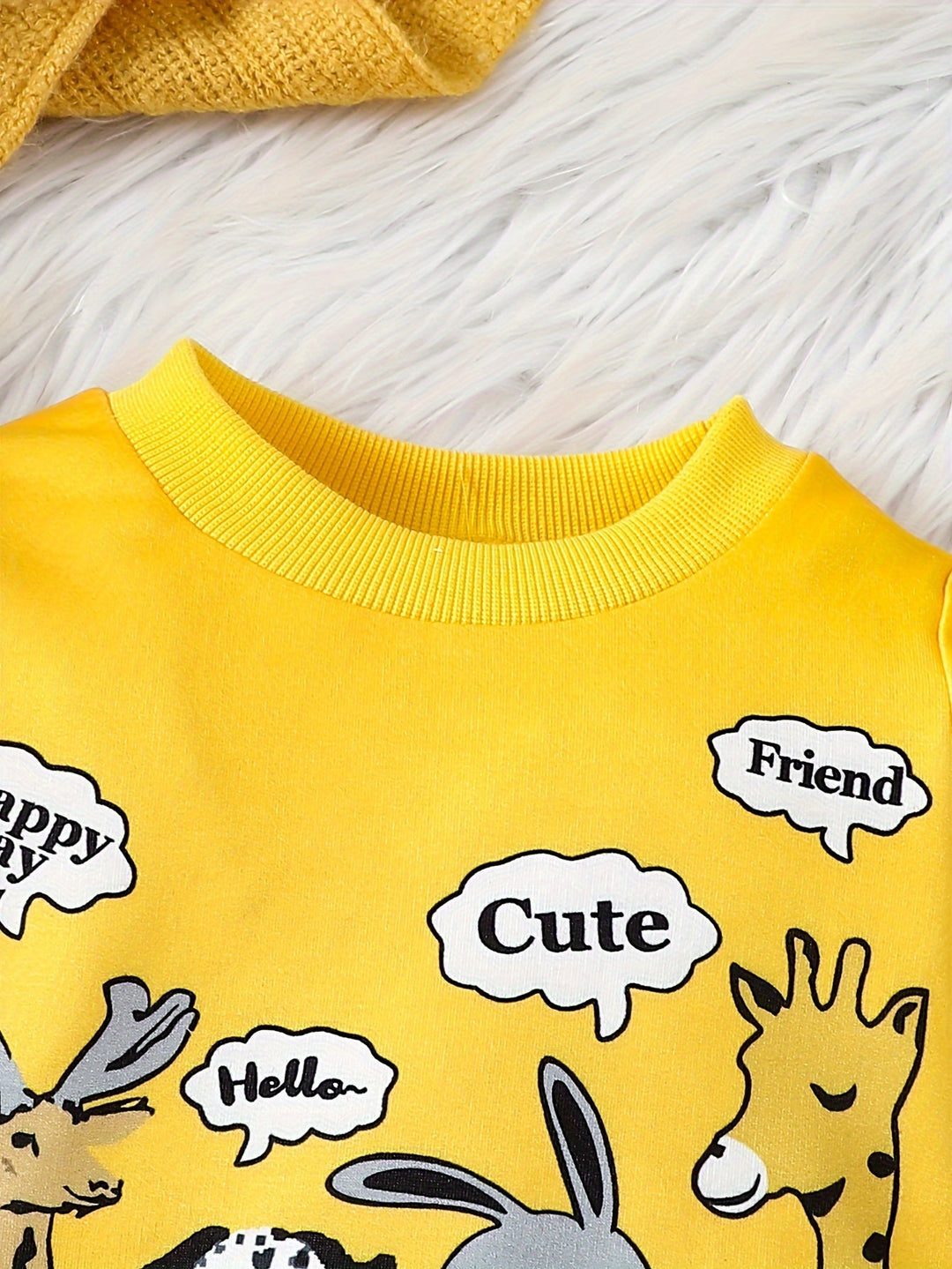 Baby Boy's Adorable Cartoon Zoo Animals Long Sleeve Sweatshirt & Pants Gen U Us Products