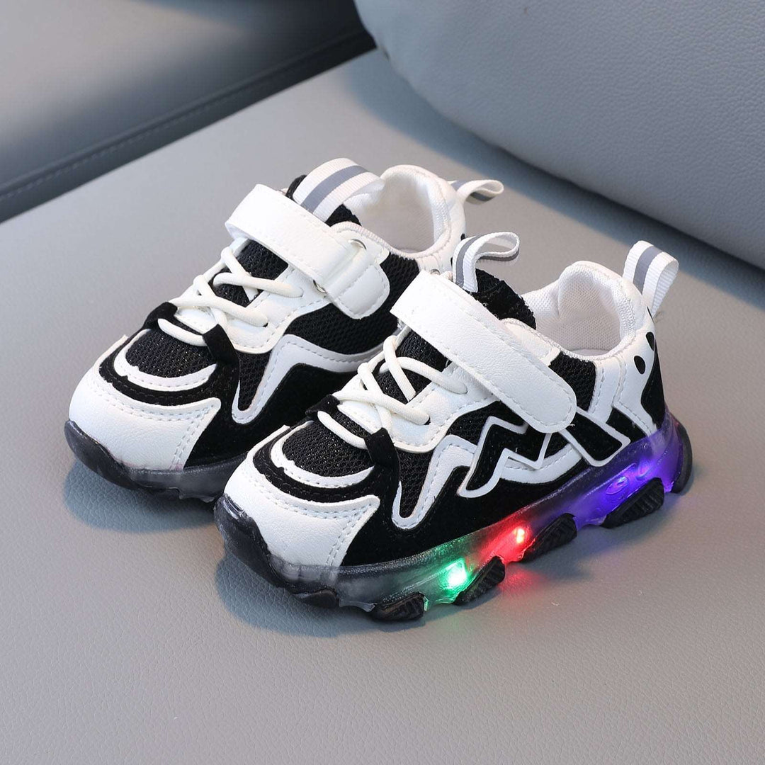 Baby Boys & Girls Led Luminous Light Leather Mesh First Walker Sneakers Gen U Us Products