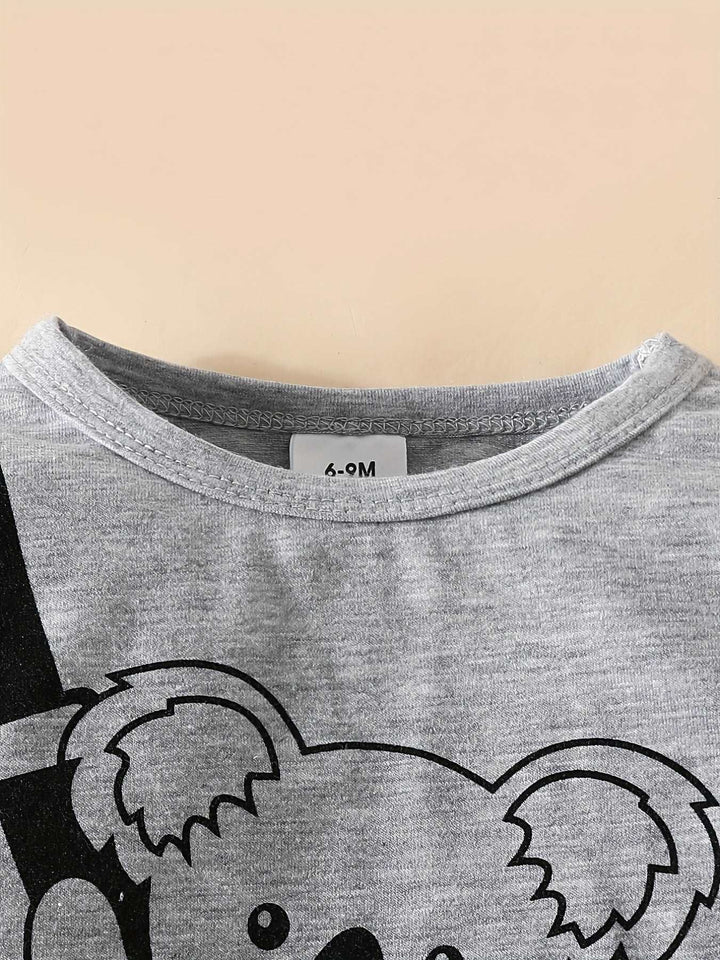 Baby Girls Adorable Koala Bear Print Shirt and Plaid Pants Set Gen U Us Products