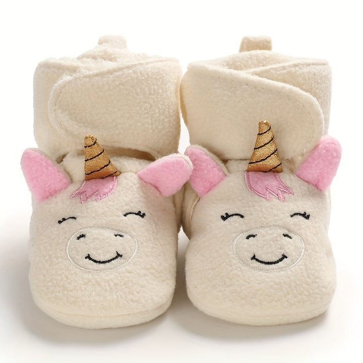 Baby Girls Cute Panda or Unicorn Non Slip Soft Warm Slip On Boots Gen U Us Products