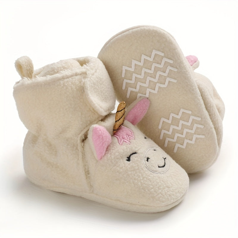 Baby Girls Cute Panda or Unicorn Non Slip Soft Warm Slip On Boots Gen U Us Products
