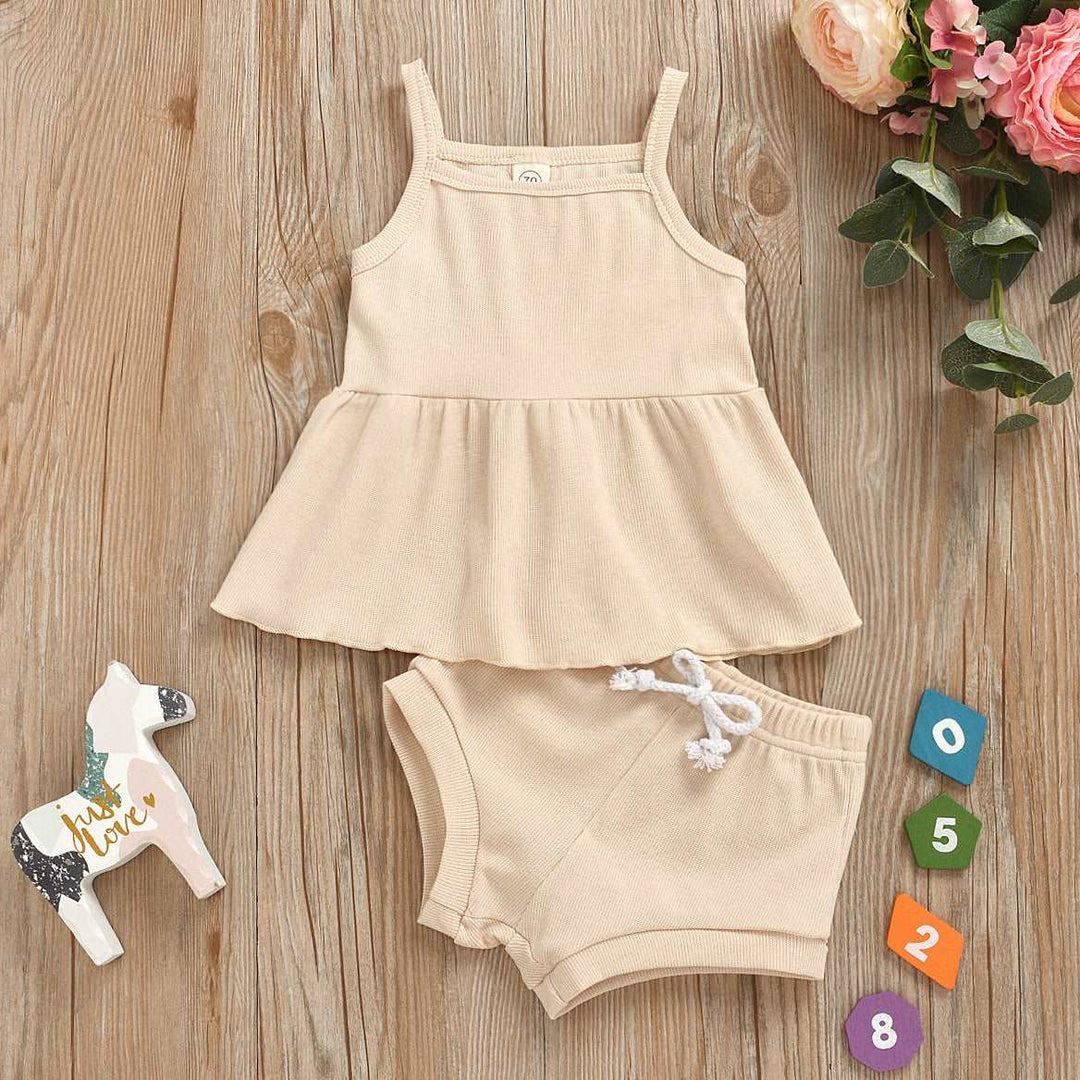 Baby Girls Sleeveless Soft Organic Cotton Tops and Shorts Gen U Us Products