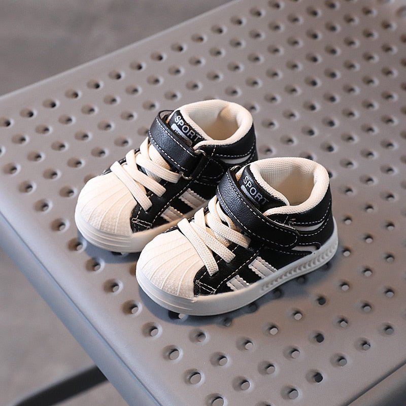 Baby Toddler Leather Pin Stripe High-Top First Walker Sneakers Gen U Us Products