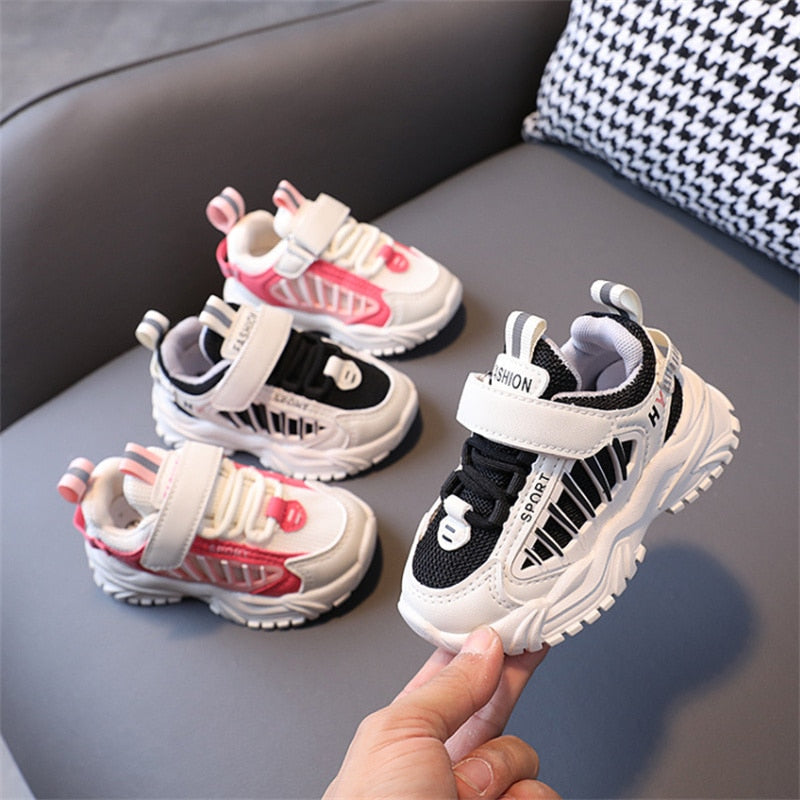 Baby Toddlers Unisex Snug-fit Leather Mesh First Walker Sneakers Gen U Us Products