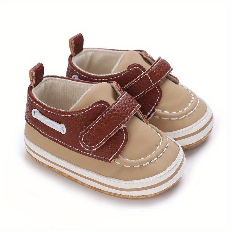 Baby Boys Lightweight Comfortable Two-tone Nonslip Crib Shoes - Gen U Us Products