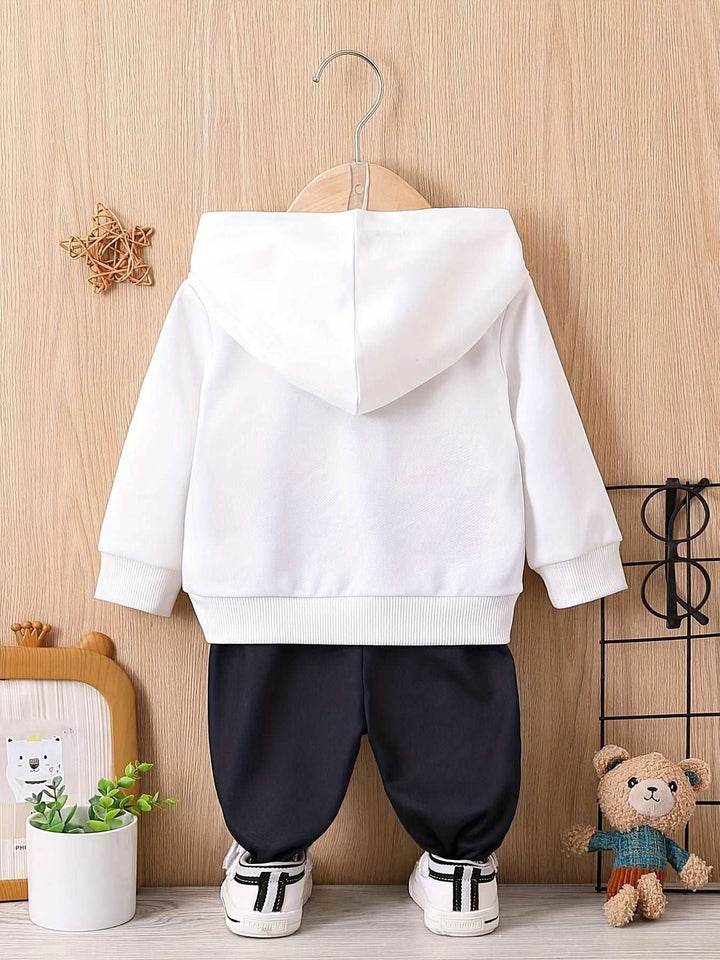 Baby Boys Cute Sports Car Mother Pattern Long Sleeved Hoodie and Pants - Gen U Us Products -  