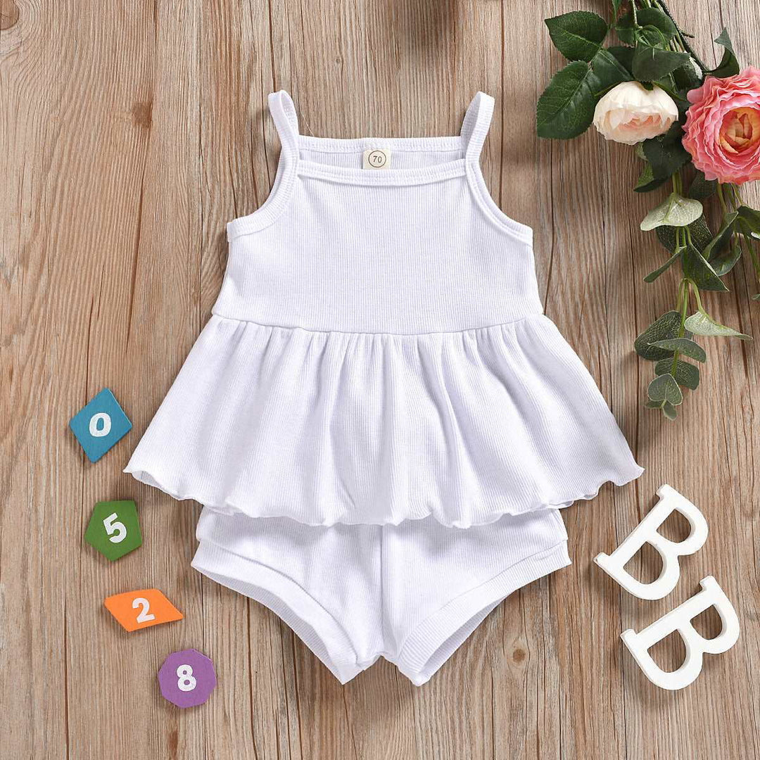 Baby Girls Sleeveless Soft Organic Cotton Tops and Shorts - Gen U Us Products -  