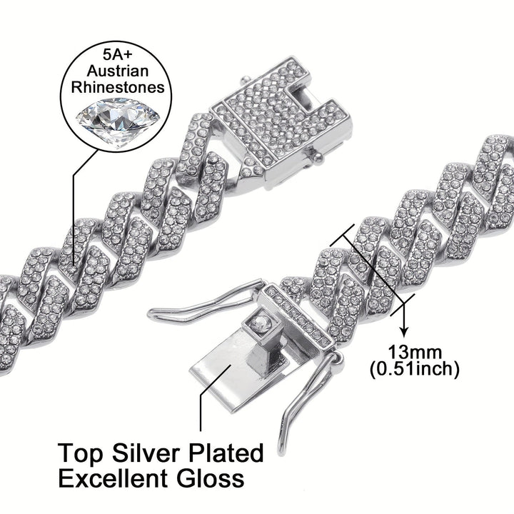 Bling Out Faux Diamonds Rhinestone Cuban Bracelet Gen U Us Products