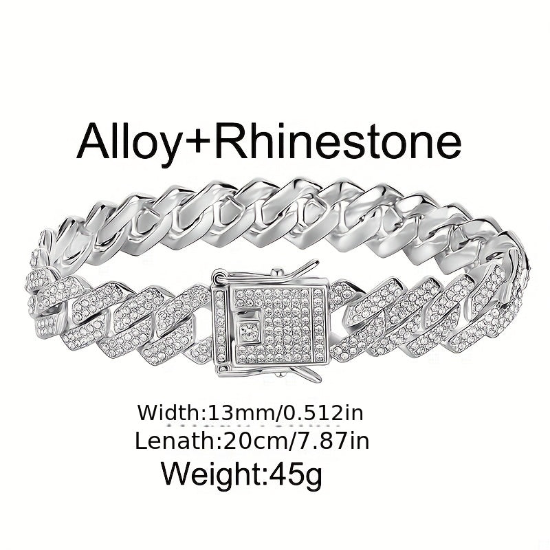 Bling Out Faux Diamonds Rhinestone Cuban Bracelet Gen U Us Products