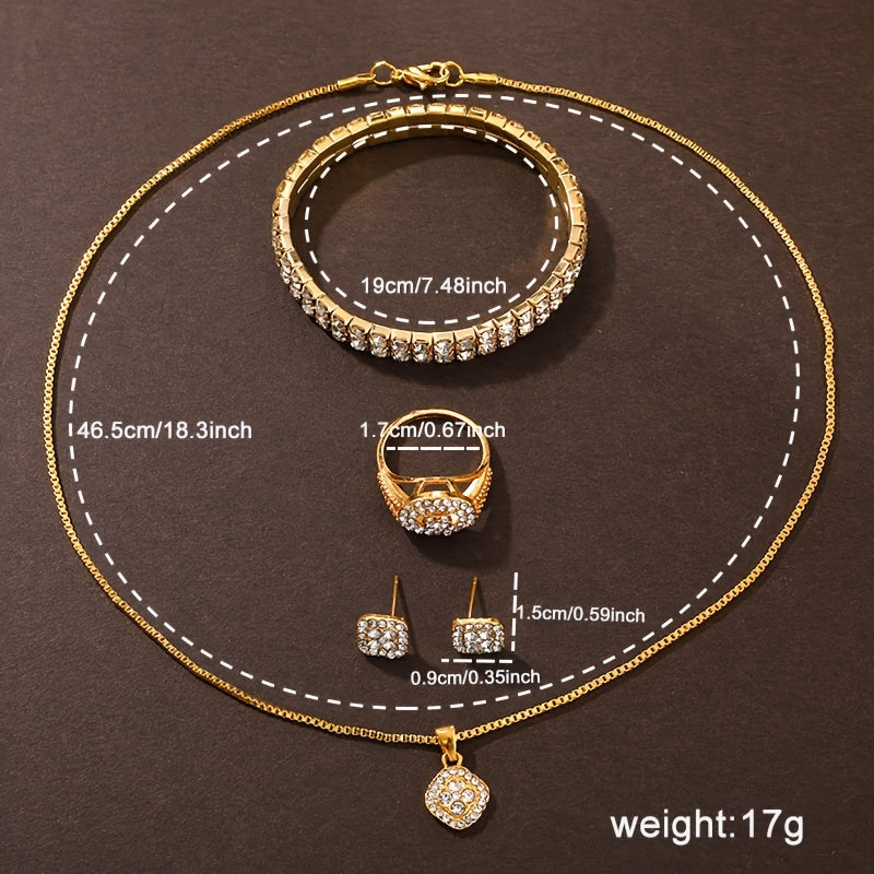 Bling Out Rhinestone Ring Necklace Earrings Bracelet & Quartz Watch Gen U Us Products