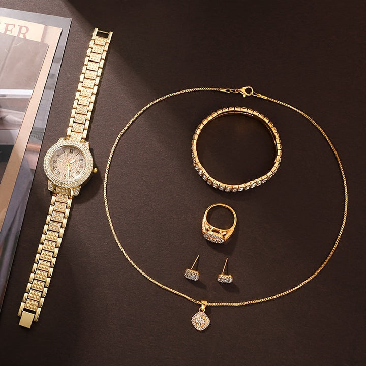 Bling Out Rhinestone Ring Necklace Earrings Bracelet & Quartz Watch Gen U Us Products