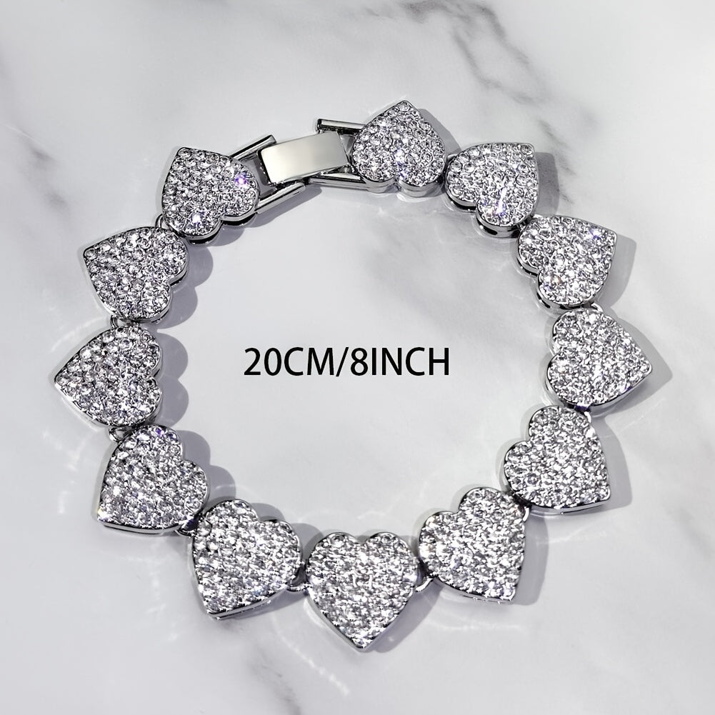 Bling Out Sparkling Rhinestone Love Chain Bracelets Gen U Us Products