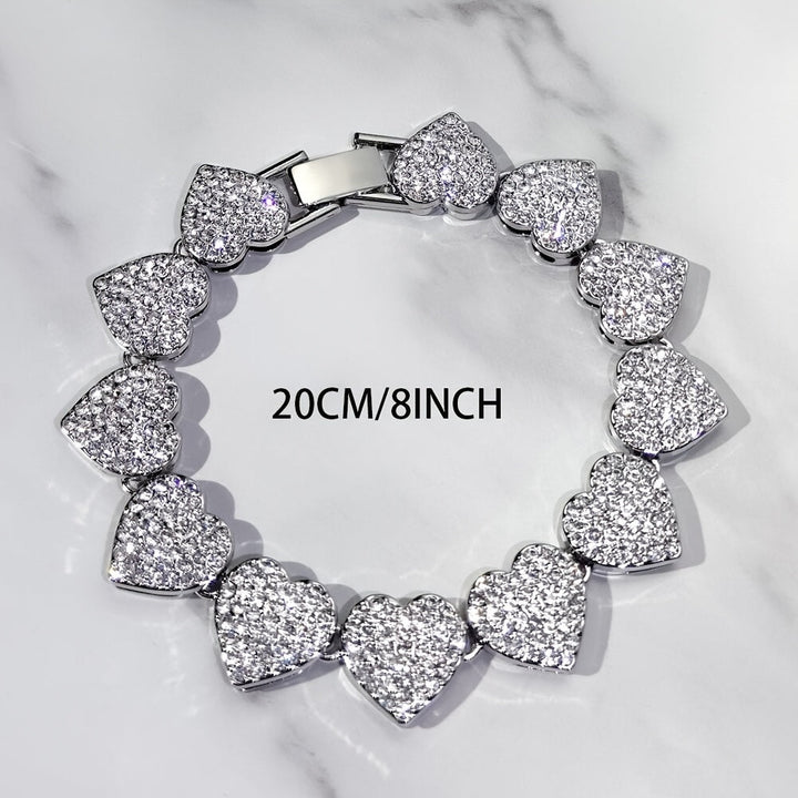 Bling Out Sparkling Rhinestone Love Chain Bracelets Gen U Us Products