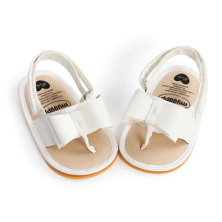 Bowknot T-Strap Slingback Bowknot First Walker Flat Flip Flop Sandals - Gen U Us Products