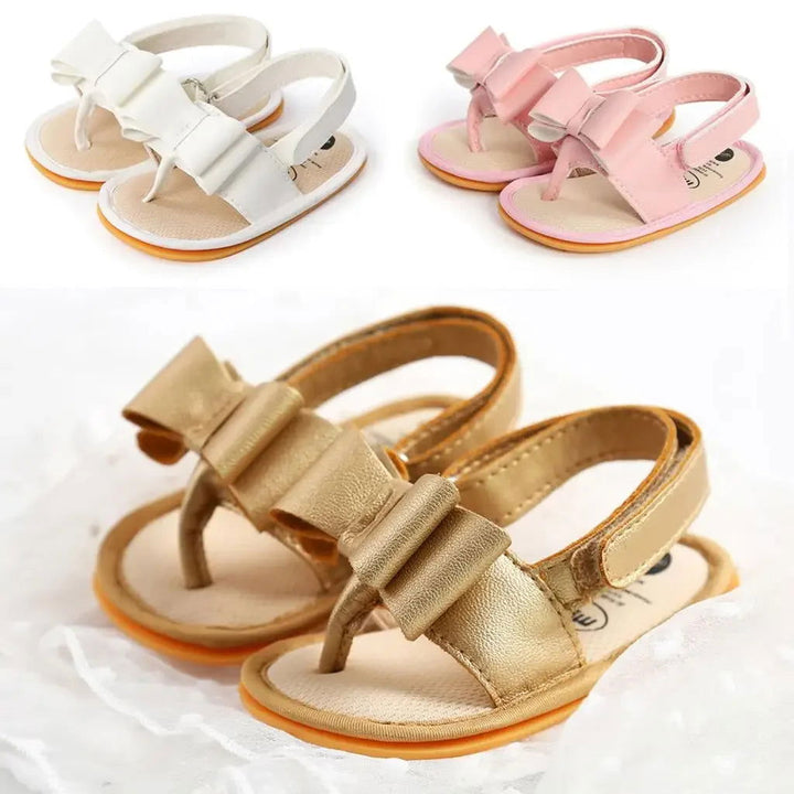 Bowknot T-Strap Slingback Bowknot First Walker Flat Flip Flop Sandals - Gen U Us Products -  