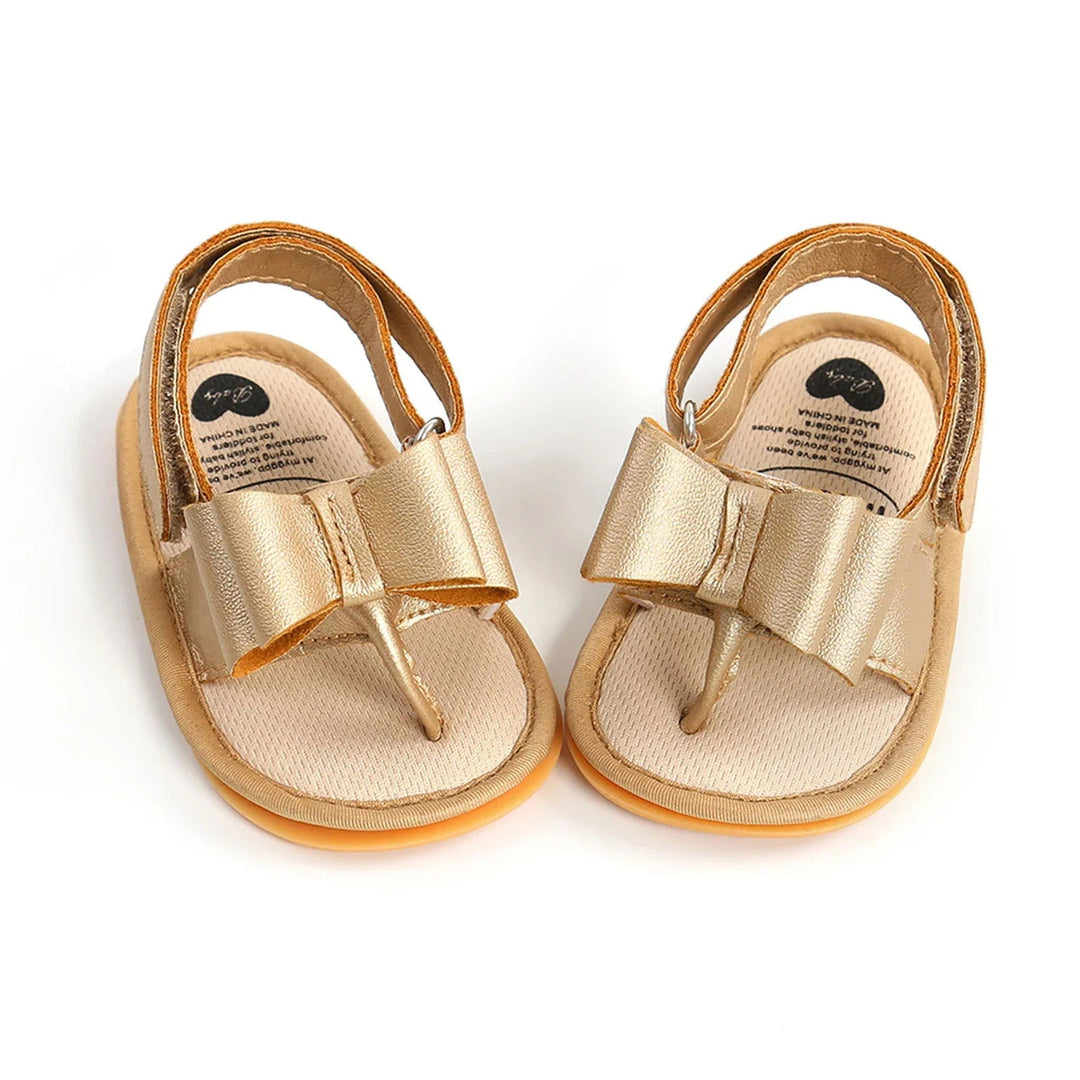 Bowknot T-Strap Slingback Bowknot First Walker Flat Flip Flop Sandals - Gen U Us Products -  