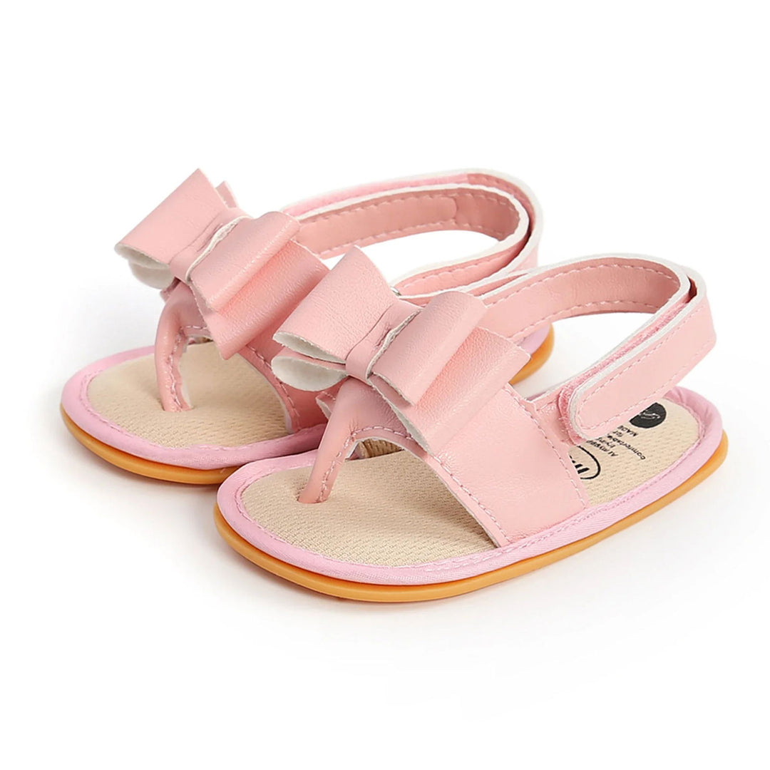 Bowknot T-Strap Slingback Bowknot First Walker Flat Flip Flop Sandals - Gen U Us Products -  