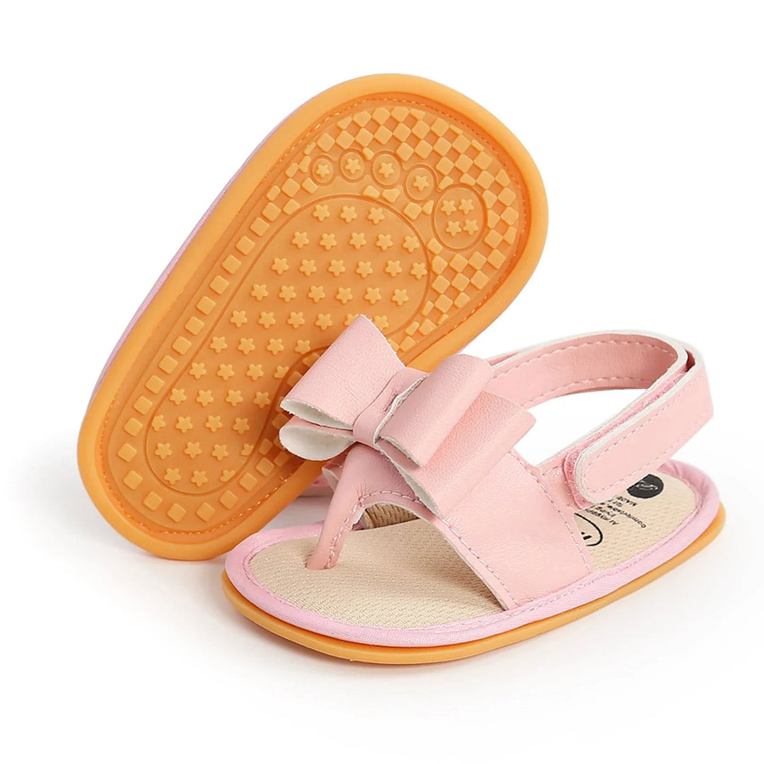 Bowknot T-Strap Slingback Bowknot First Walker Flat Flip Flop Sandals - Gen U Us Products -  