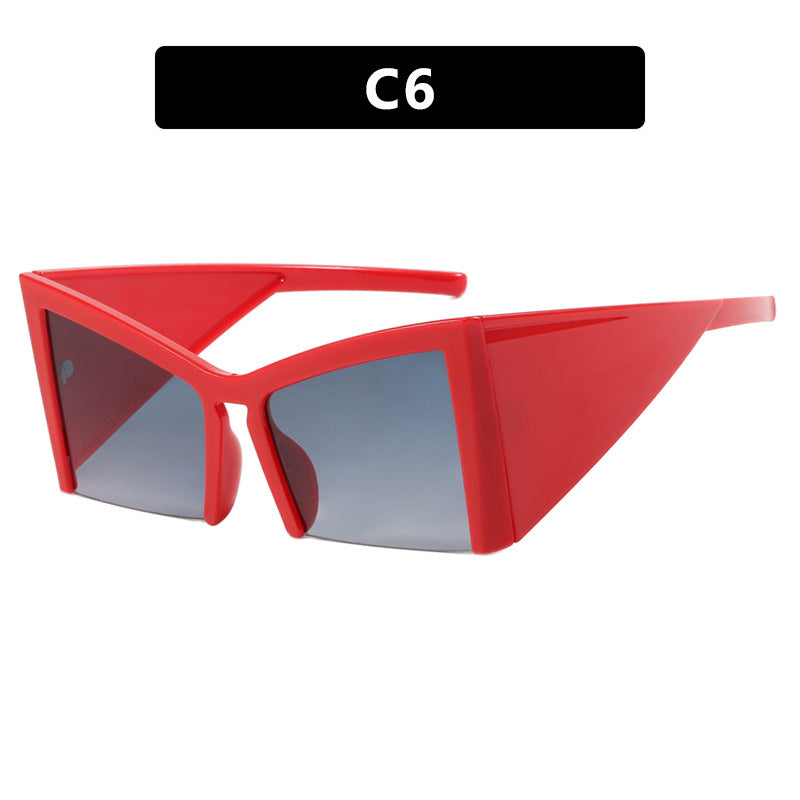 Modern Y2K Muse Oversized Half Concave Sunglasses - Flossy Mom