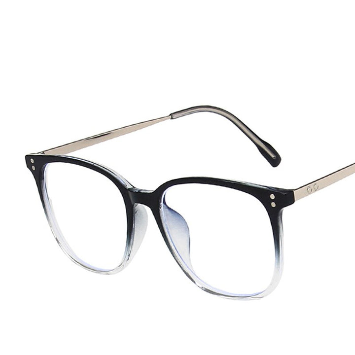 Women's Trendy Y2K Metal Frame Anti Blue Light Optic Lens Sunglasses