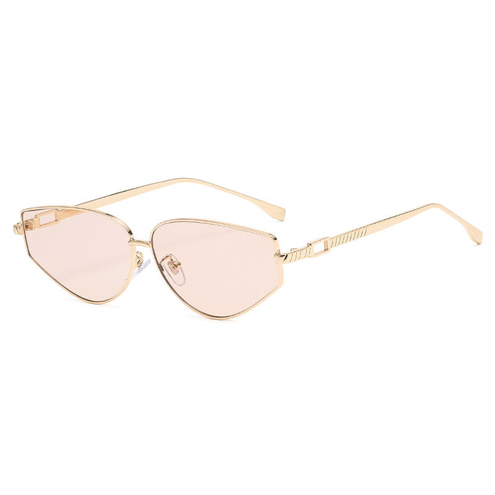 Retro Chic Small Metal Frame Cat Eye Sunglasses - Flossy Mom