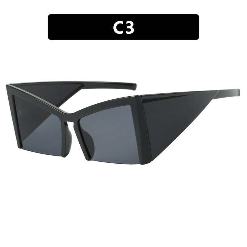 Modern Y2K Muse Oversized Half Concave Sunglasses - Flossy Mom