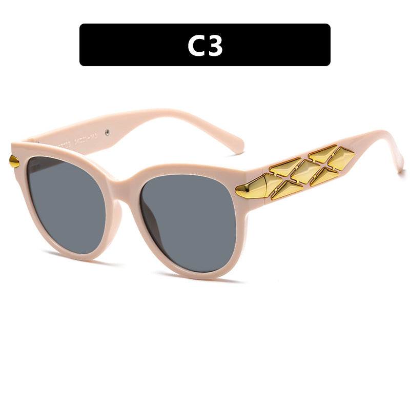 Sleek Modern Sunglasses 💋 Metal Cat Eye Frame - Flossy Mom
